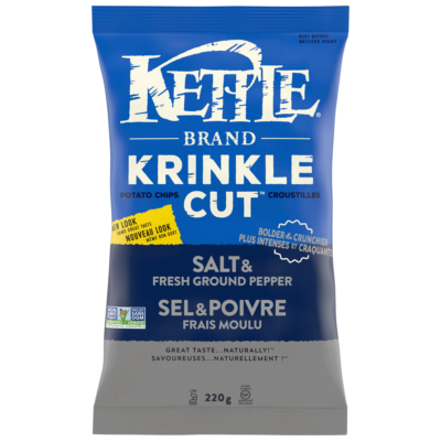 Kettle Brand Krinkle Cut Salt and Fresh Ground Pepper Potato Chips